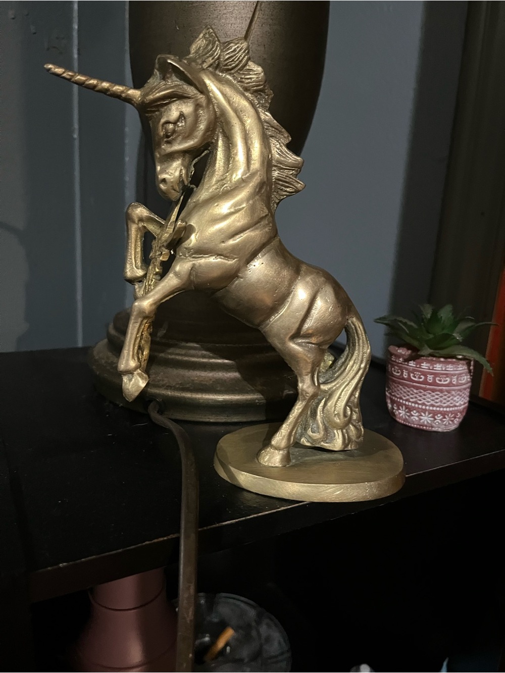 Gold Unicorn Figure Statue